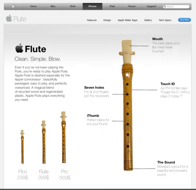 Apple flute